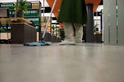 man mapping the floor